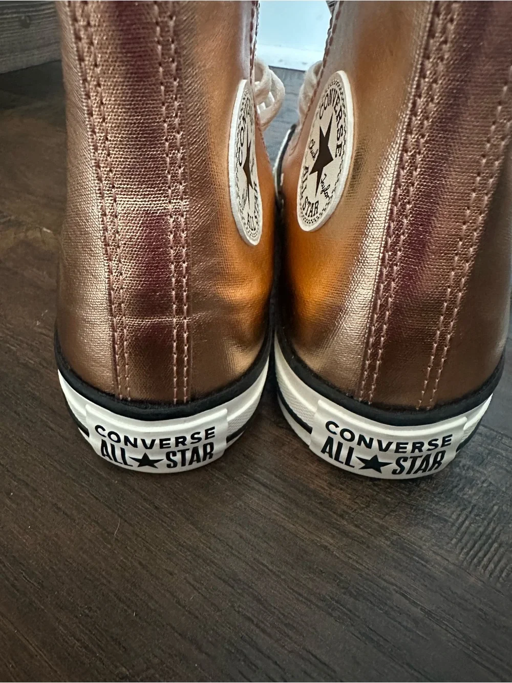 Converse Kids' Metallic Copper/Gold High-Top Sneakers